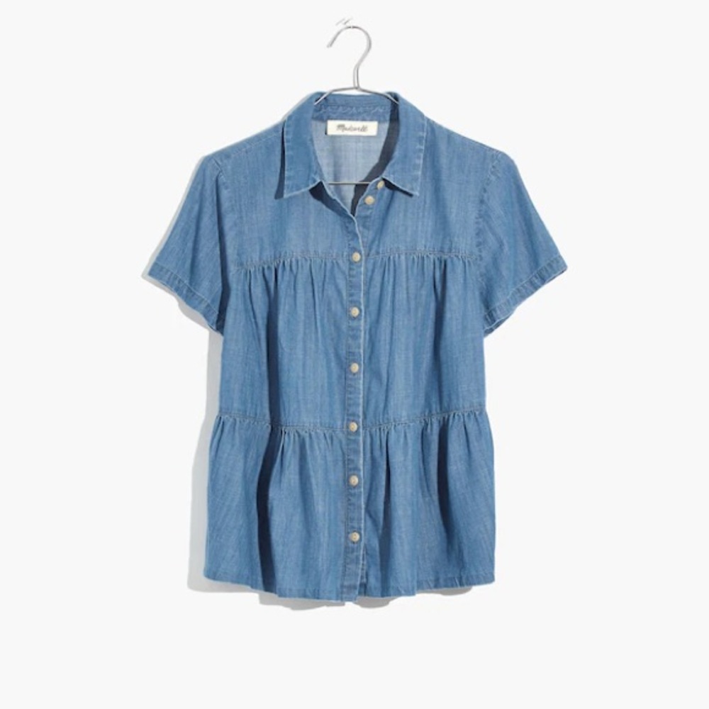Madewell Denim Seamed Button-Down Shirt
